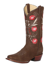 Load image into Gallery viewer, El General Womens Rodeo Boot - Suede Brown 42984

