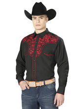 Load image into Gallery viewer, El Señor de los Cielos Embroidery Shirt Black/Red 43297
