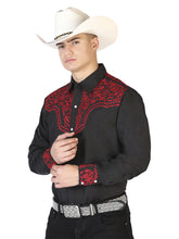 Load image into Gallery viewer, El Señor de los Cielos Embroidery Shirt Black/Red 43301
