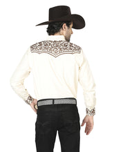 Load image into Gallery viewer, El General Embroidery Western Shirt Beige/Gold 43303
