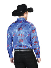 Load image into Gallery viewer, Blue Casual  Long Sleeve Shirt 43942
