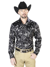 Load image into Gallery viewer, Black And Beige Casual Long Sleeve Shirt 43946
