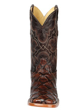 Load image into Gallery viewer, El General Men's Exotic Monster Fish Rodeo Boots - Brown 44116
