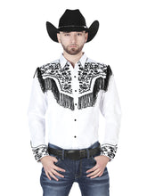 Load image into Gallery viewer, El Señor de los Cielos Embroidery Shirt White/Black 44223
