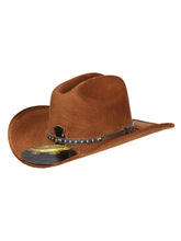 Load image into Gallery viewer, El General Suede Western Kids Hat Tabacco 44244
