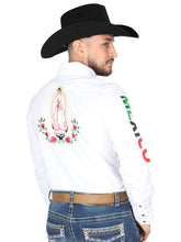 Load image into Gallery viewer, El General Embroidery Western Shirt White/Roses 44294
