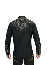Load image into Gallery viewer, El Señor De Los Cielos Embroidery Shirt Black/Gold 44338
