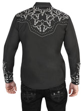 Load image into Gallery viewer, El Señor De Los Cielos Embroidery Shirt Black/White 44340
