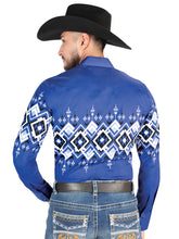 Load image into Gallery viewer, El General - Casual Long Sleeve Shirt - Blue 44449
