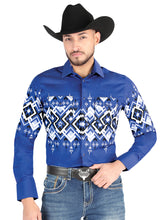 Load image into Gallery viewer, El General - Casual Long Sleeve Shirt - Blue 44449

