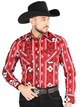 Load image into Gallery viewer, El General - Casual Long Sleeve Shirt - Rojo 44472
