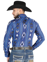Load image into Gallery viewer, El General - Casual Long Sleeve Shirt - Azul 44474
