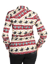 Load image into Gallery viewer, El General Black/Gold Casual Long-Sleeve Shirt  -  Burgandy 44480
