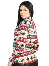 Load image into Gallery viewer, El General Black/Gold Casual Long-Sleeve Shirt  -  Burgandy 44480
