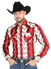 Load image into Gallery viewer, El General - Casual Long Sleeve Shirt -Burgundy 44490
