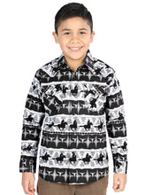 Load image into Gallery viewer, Casual Long-Sleeve Shirt by El General Black 44495
