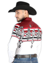 Load image into Gallery viewer, El General - Casual Long Sleeve Shirt - Burgundy 44497

