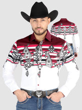 Load image into Gallery viewer, El General - Casual Long Sleeve Shirt - Burgundy 44497
