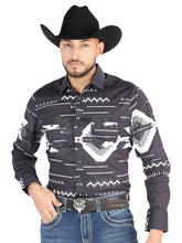Load image into Gallery viewer, El General - Casual Long Sleeve Shirt - Black 44500
