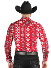 Load image into Gallery viewer, El General - Casual Long Sleeve Shirt - Red 44504
