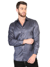 Load image into Gallery viewer, El General Navy Blue Casual Long-Sleeve Shirt 44551
