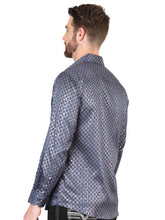 Load image into Gallery viewer, El General Navy Blue Casual Long-Sleeve Shirt 44551
