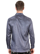 Load image into Gallery viewer, El General Navy Blue Casual Long-Sleeve Shirt 44551
