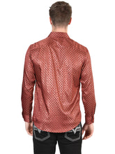 Load image into Gallery viewer, El General Burgundy Casual Long-Sleeve Shirt 44552
