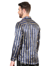 Load image into Gallery viewer, El General Navy/Gold Casual Long-Sleeve Shirt 44553
