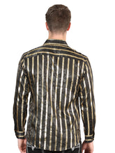 Load image into Gallery viewer, El General Black/Gold Casual Long-Sleeve Shirt 44554
