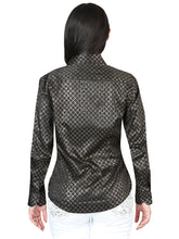 Load image into Gallery viewer, El General Black/Gold Casual Long-Sleeve Shirt 44559
