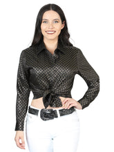Load image into Gallery viewer, El General Black/Gold Casual Long-Sleeve Shirt 44559
