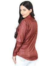 Load image into Gallery viewer, El General Burgundy Casual Long-Sleeve Shirt  - 44561
