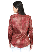 Load image into Gallery viewer, El General Burgundy Casual Long-Sleeve Shirt  - 44561
