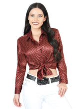 Load image into Gallery viewer, El General Burgundy Casual Long-Sleeve Shirt  - 44561
