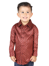 Load image into Gallery viewer, El General Burgundy Casual Long-Sleeve Shirt 44570
