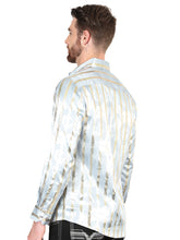 Load image into Gallery viewer, El General Grey/Gold Casual Long-Sleeve Shirt 44578
