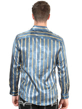 Load image into Gallery viewer, El General Teal Casual Long-Sleeve Shirt 44580
