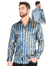 Load image into Gallery viewer, El General Teal Casual Long-Sleeve Shirt 44580
