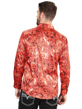 Load image into Gallery viewer, El General Red Casual Long-Sleeve Shirt 44592
