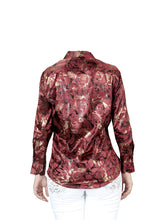 Load image into Gallery viewer, El General Burgundy Casual Long-Sleeve Shirt 44595
