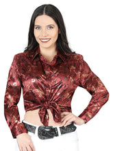Load image into Gallery viewer, El General Burgundy Casual Long-Sleeve Shirt 44595
