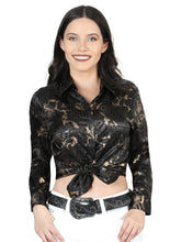 Load image into Gallery viewer, El General Black Casual Long-Sleeve Shirt 44598
