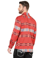 Load image into Gallery viewer, El General Red Casual Long-Sleeve Shirt 44601

