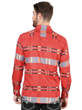 Load image into Gallery viewer, El General Red Casual Long-Sleeve Shirt 44601
