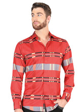 Load image into Gallery viewer, El General Red Casual Long-Sleeve Shirt 44601
