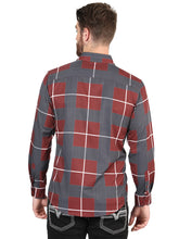 Load image into Gallery viewer, El General Burgundy Casual Long-Sleeve Shirt 44603
