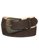 Load image into Gallery viewer, Women Denim Belt - El General - Nobuck Brown 44646
