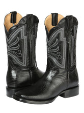 Load image into Gallery viewer, El General Men's Rodeo Boot - Imitation Lizard - Black 44666
