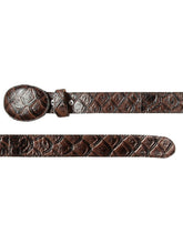 Load image into Gallery viewer, Cowboy Belt - El General  - Imitation- Pirarucu - Brown 44668
